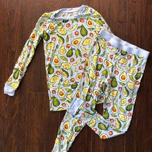 Little Sleepies Avocado Pajamas size 7/8